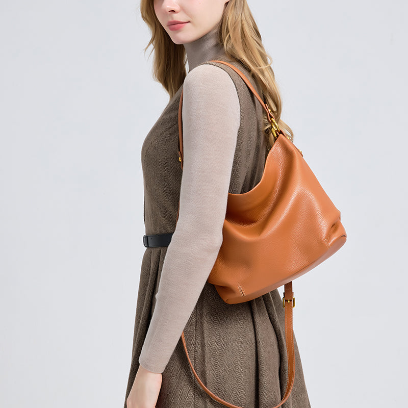 Leather Shoulder Bag - Marcella