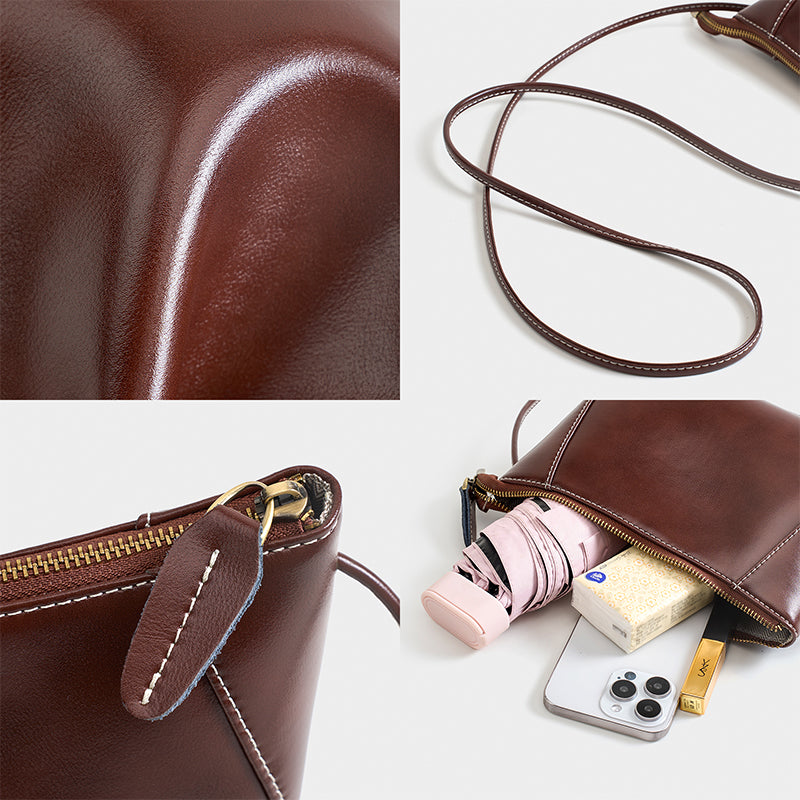 Refined Leather Bag -Esme