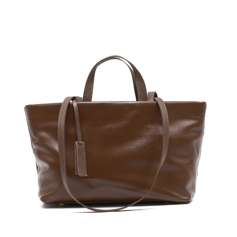 Structured Leather Handbag - Flora