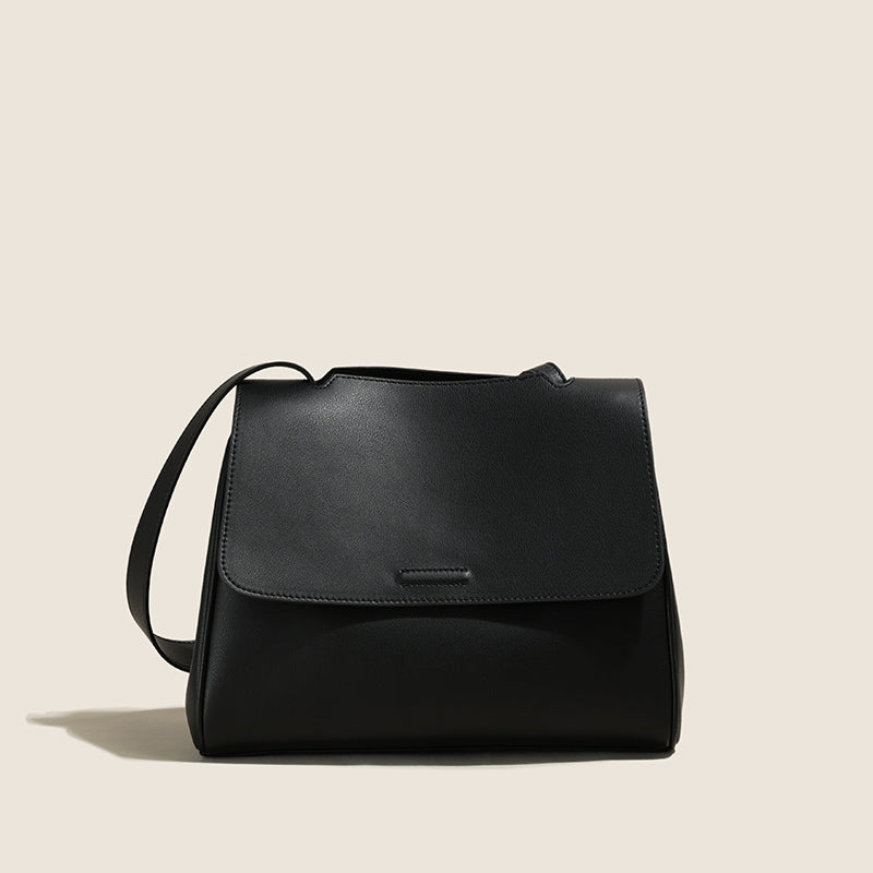 Structured Leather Shoulder Bag - Livia