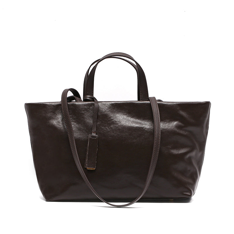 Structured Leather Handbag - Flora