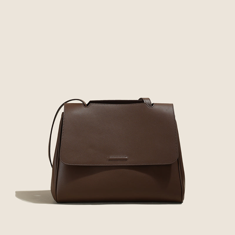 Structured Leather Shoulder Bag - Livia
