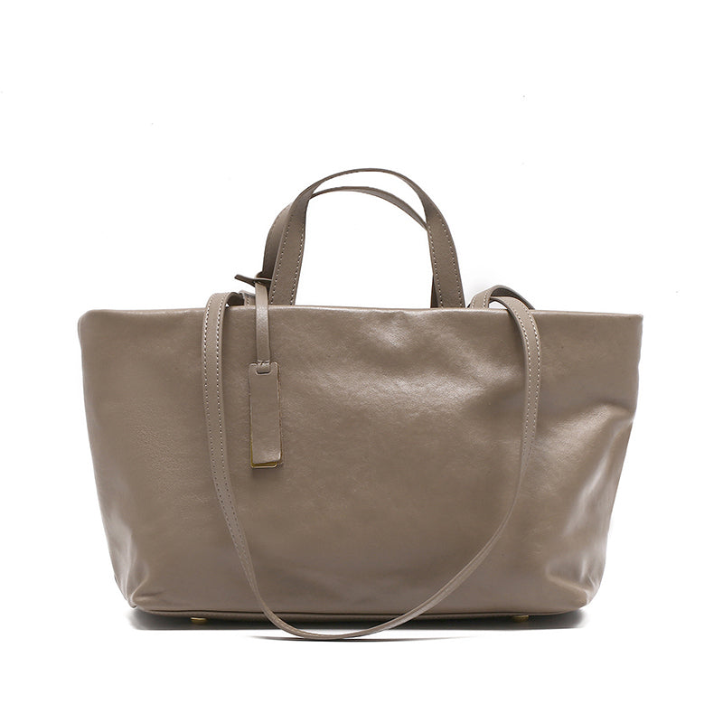 Structured Leather Handbag - Flora