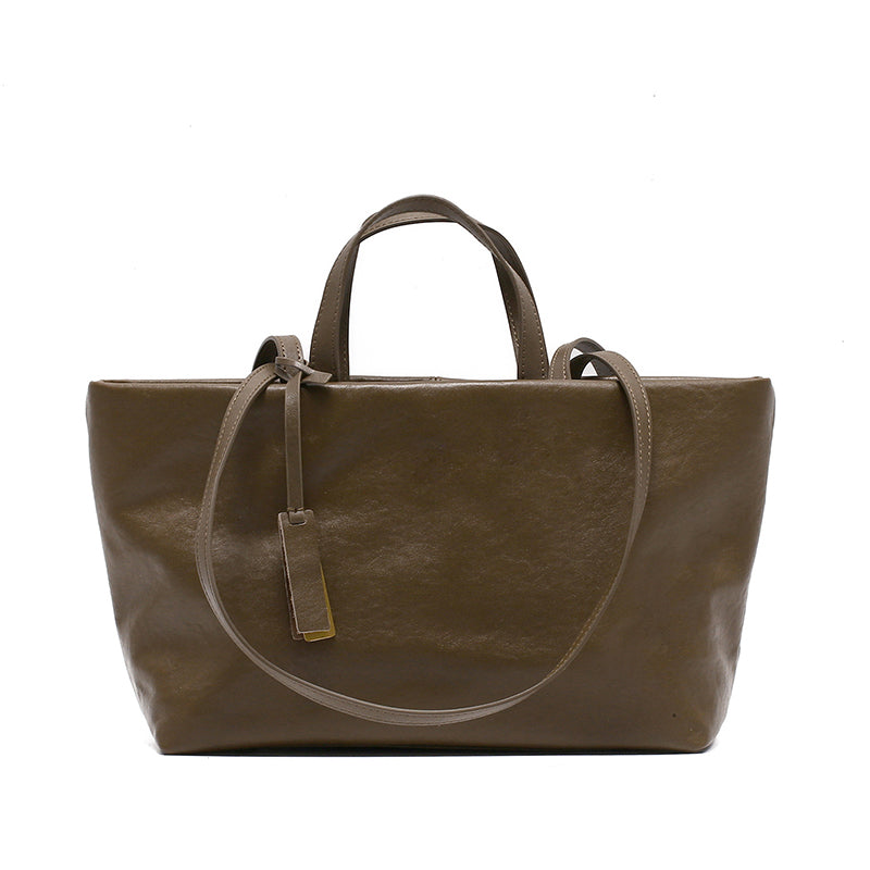 Structured Leather Handbag - Flora