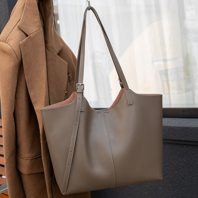 Modern Leather Tote - Ingrid
