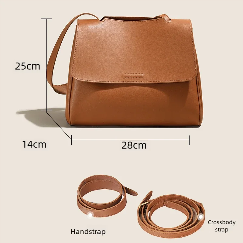 Structured Leather Shoulder Bag - Livia