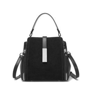 Rosa handbag available in black leather color option