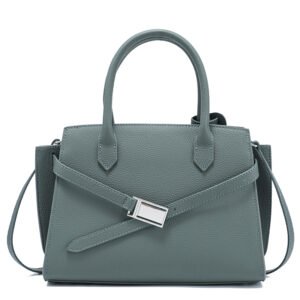 luxury handbag from the Donna Puo brand in green color