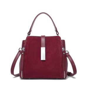 Rosa handbag available in red leather color option