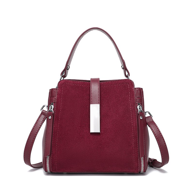 Rosa handbag available in red leather color option