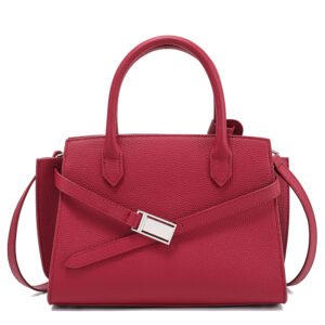 luxury handbag from the Donna Puo brand in red color